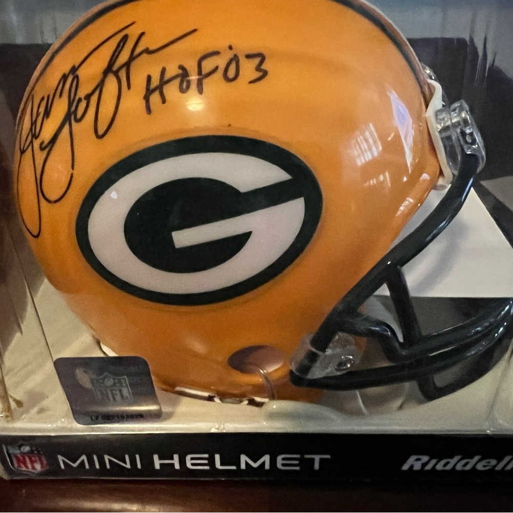 NFL signed mini helmet Green Bay Packers James Lofton HOF autograph